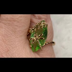 🌞Peridot Dragonfly Ring
